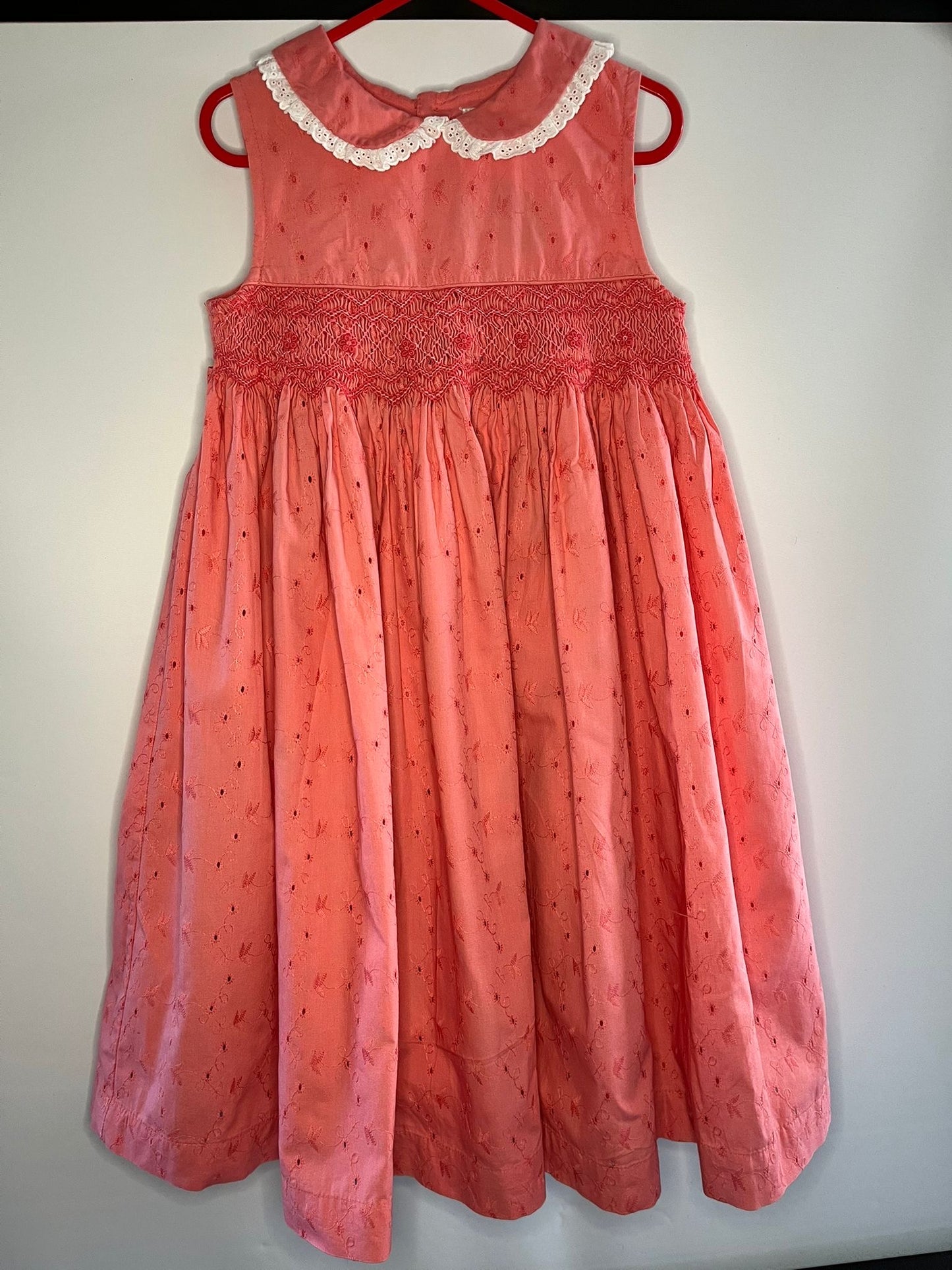 Coral dress M&co little drums preloved children clothing