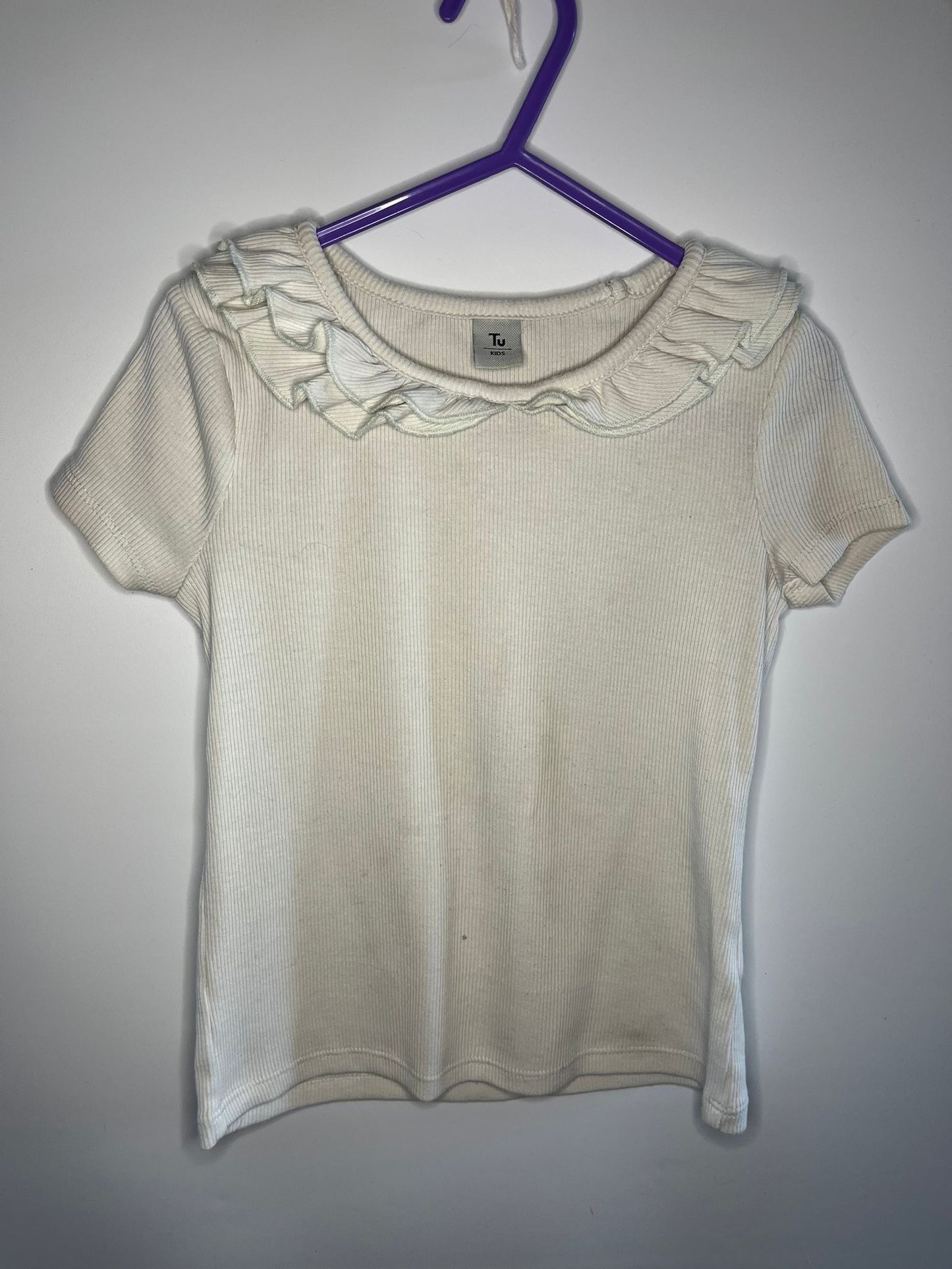 Cream ribbed top TU preloved little drums