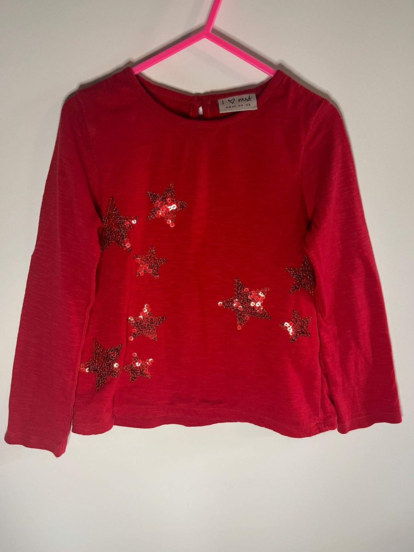 Next long sleeve red star top age 3 to 4 years. Preloved little drums