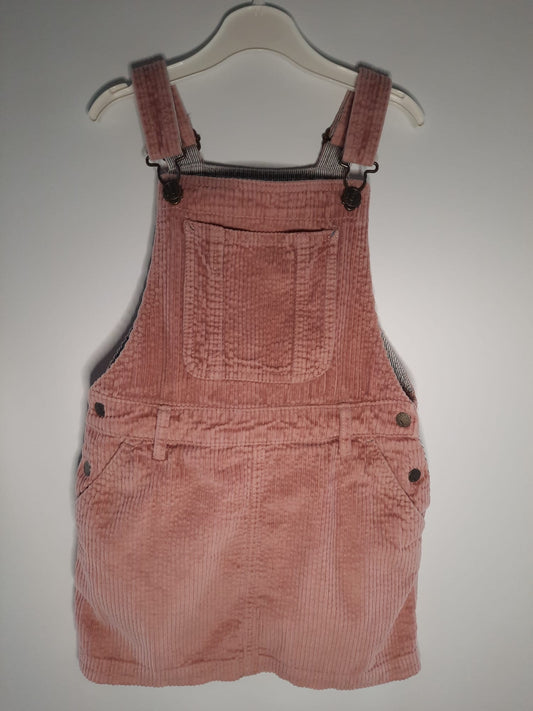 Fat face - Pink cord pinafore dress. Preloved - little drums