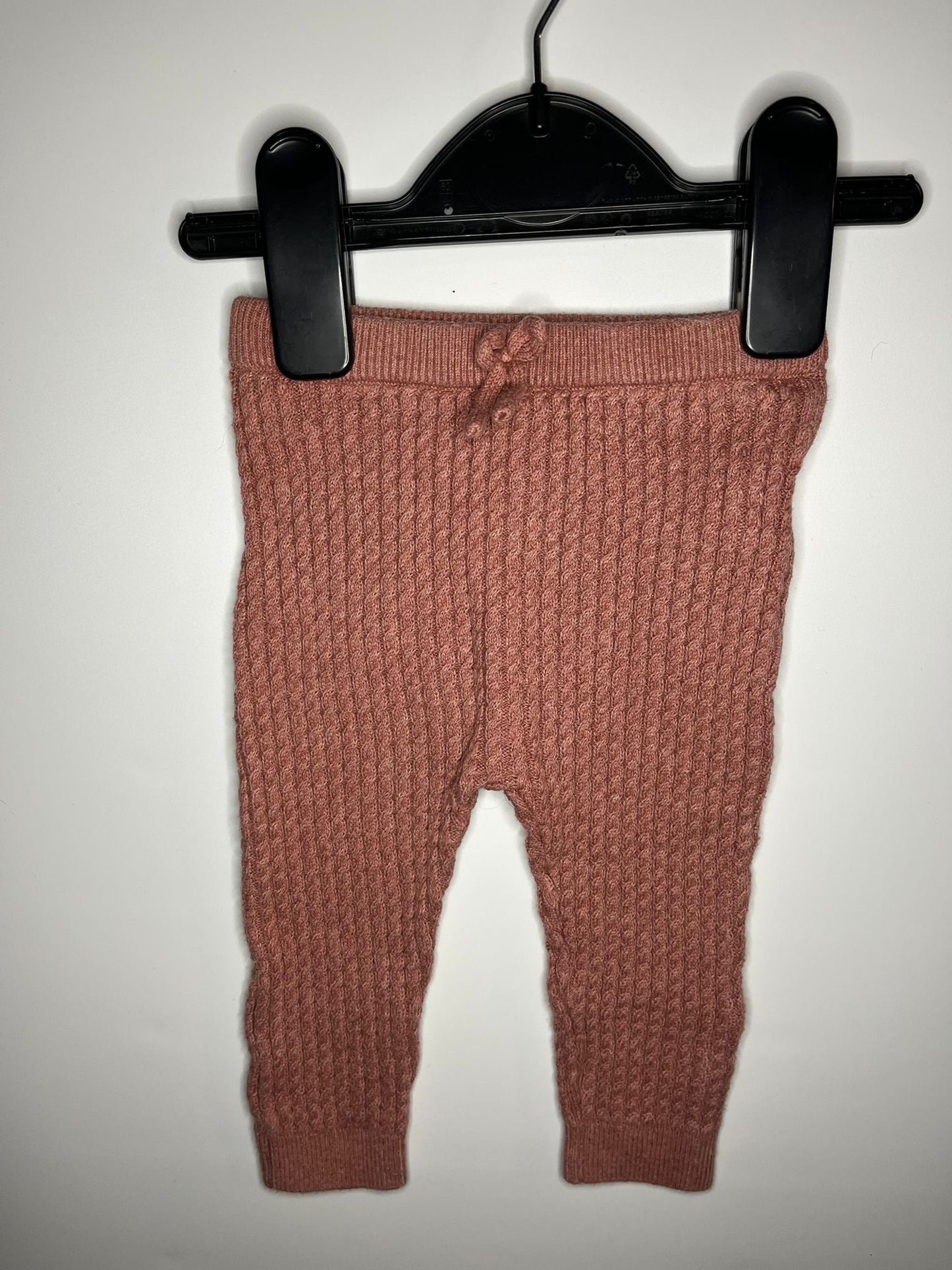 Dark pink knitted leggings, Zara preloved little drums baby