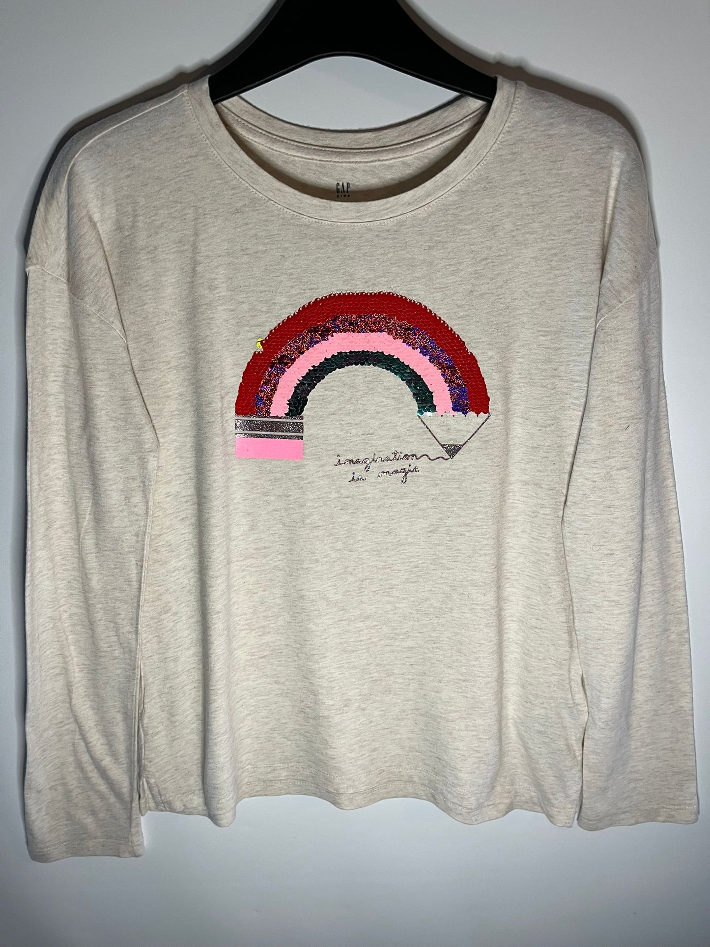Gap preloved children clothing at little drums, long sleeve rainbow top