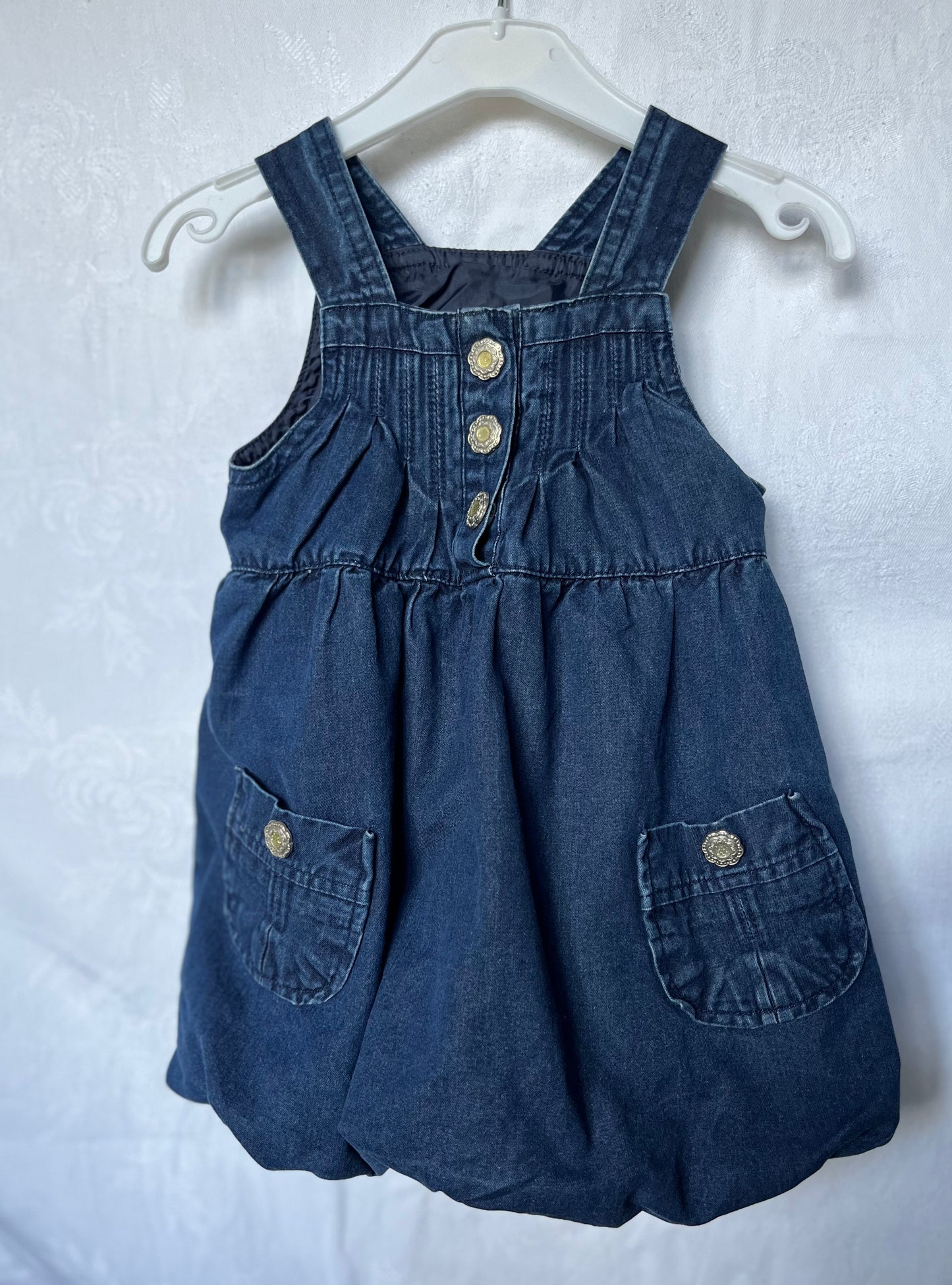 Dunnes - puffballs dress (9-12M)