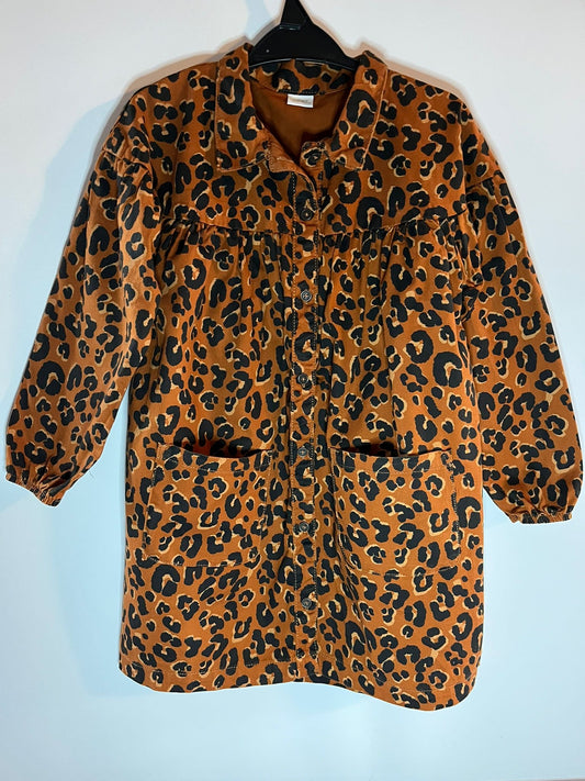 Leopard print dress, next size 6-7 years / preloved little drums 