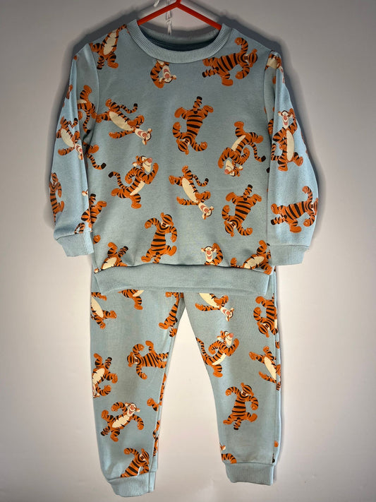 Children's jogger set with tiger pattern preloved little drums 