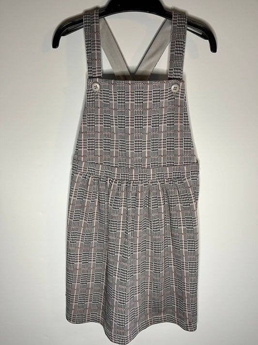 Plaid pinafore black and pink checked dress. George- size 4 to 5 years - Preloved Little drums 