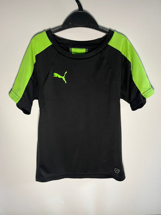 Preloved Puma black and green top size 7 to 8 years Little Drums.