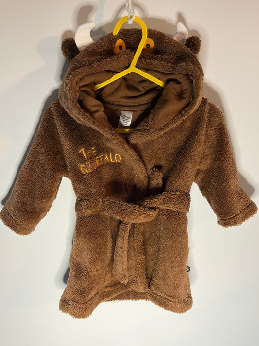 TU gruffalo dressing gown, size 0-3 months preloved little drums 