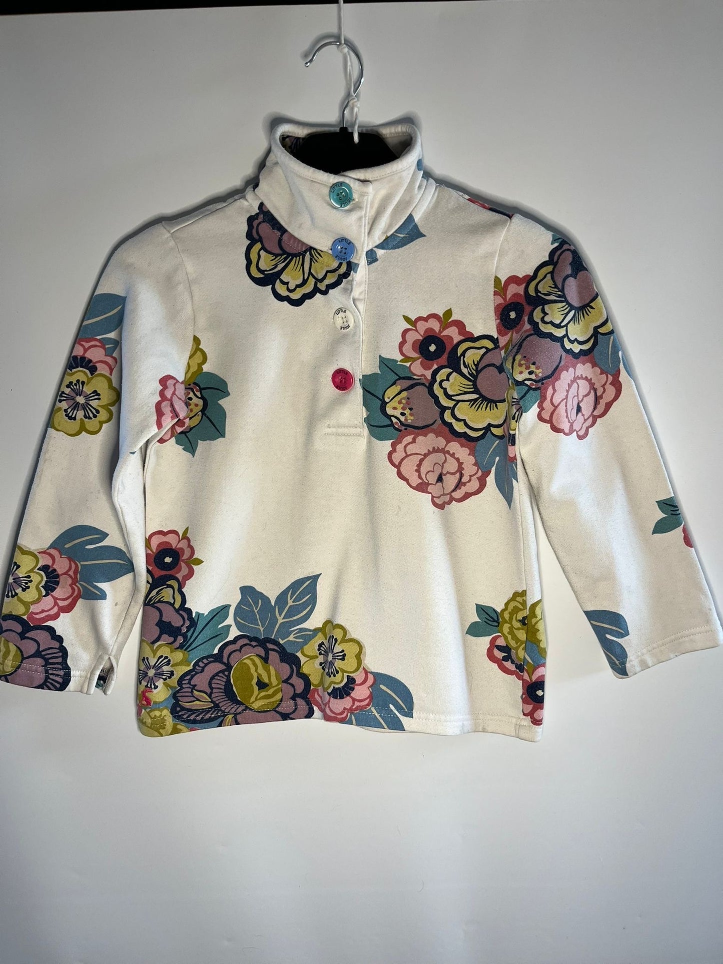 Floral-patterned jumper joules preloved little drums 