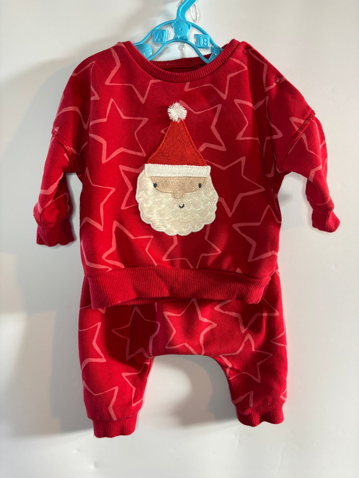 F&F red Santa tracksuit preloved little drums 