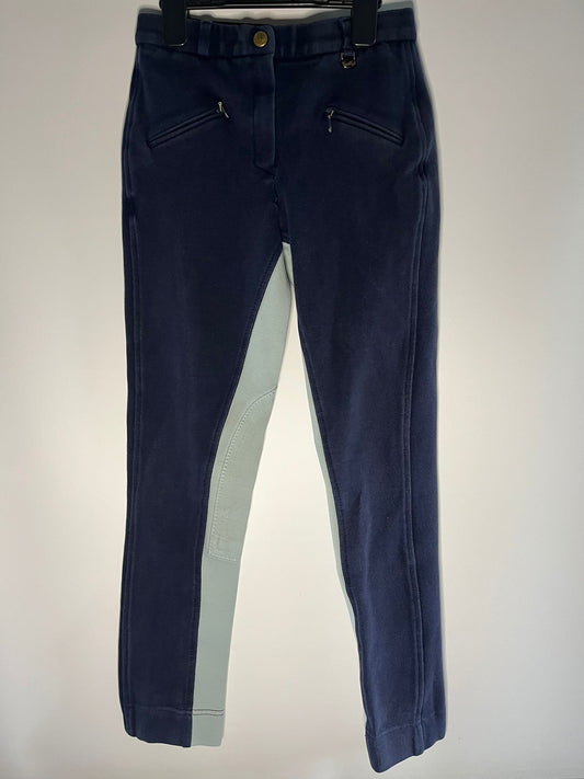Preloved Gallop navy jodhpurs 24inchs size 8 to 10 years. Little Drums.