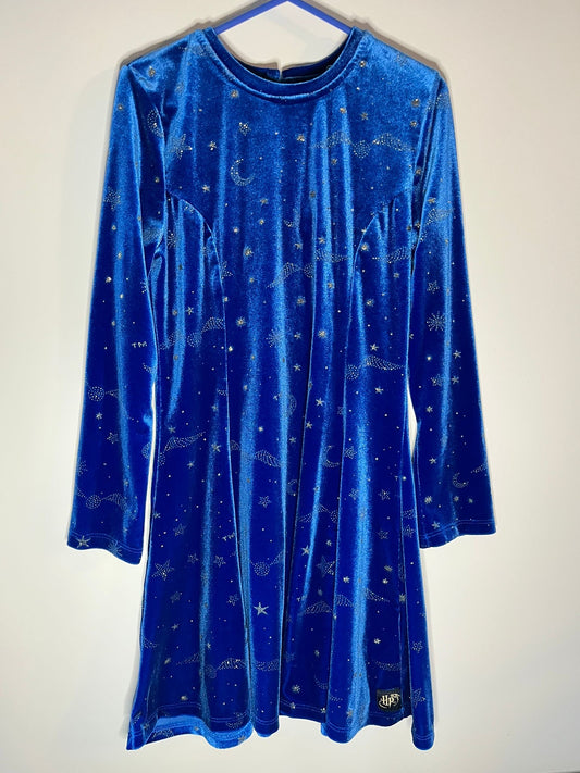 Blue velvet Harry Potter dress, M&S preloved little drums 