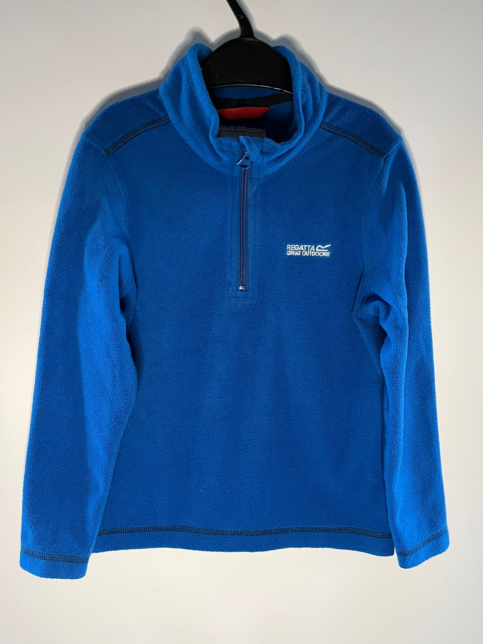 Preloved Regatta blue jumper fleece size 7 to 8 years. Little Drums.
