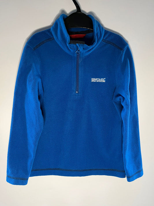 Preloved Regatta blue jumper fleece size 7 to 8 years. Little Drums.