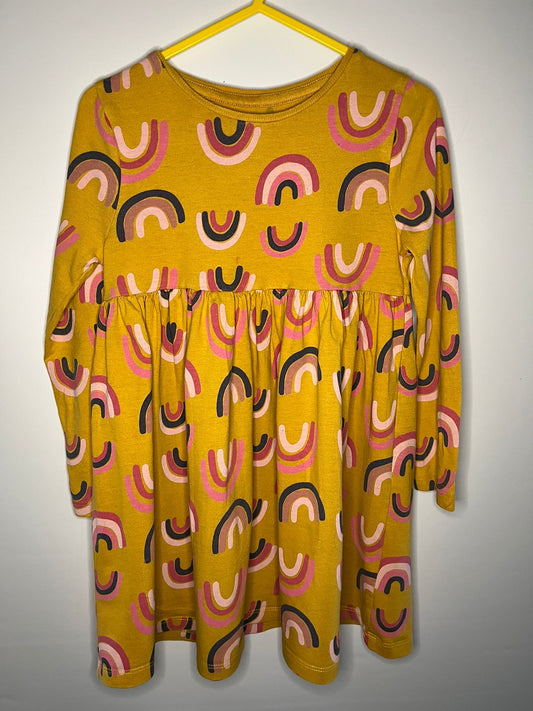 Yellow rainbow dress preloved little drums 