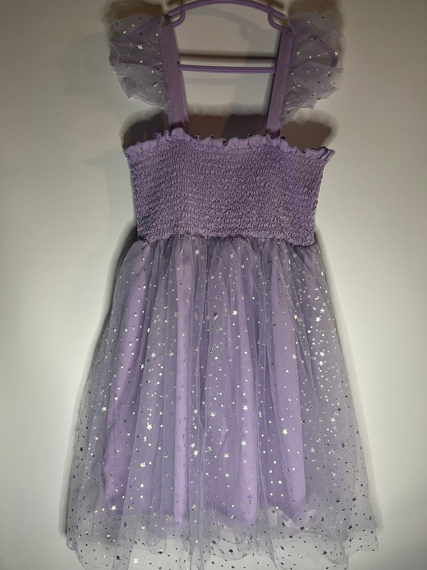 Purple sparkly dress SHEIN, preloved little drums size 7 years 