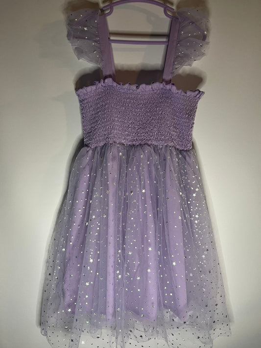 Purple sparkly dress SHEIN, preloved little drums size 7 years 