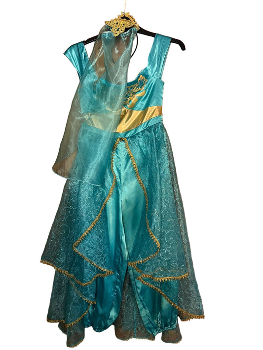 Jasmine princess dress, preloved little drums size 8 to 9 years