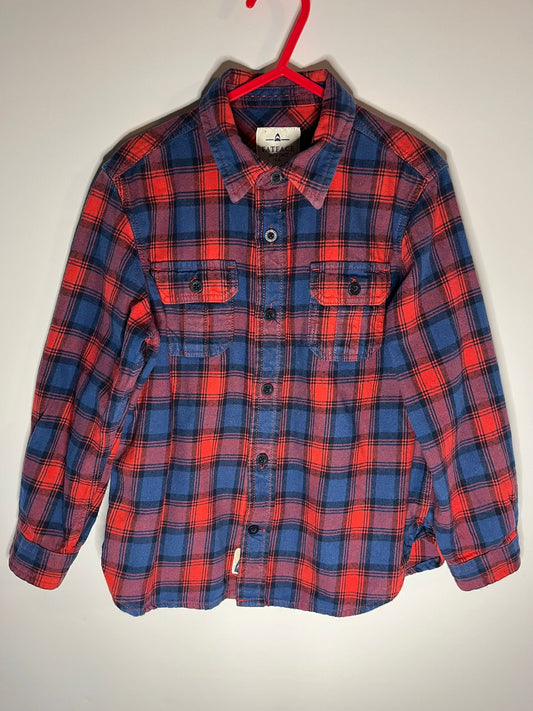 Red and Blue checked shirt fat face / Preloved little drums