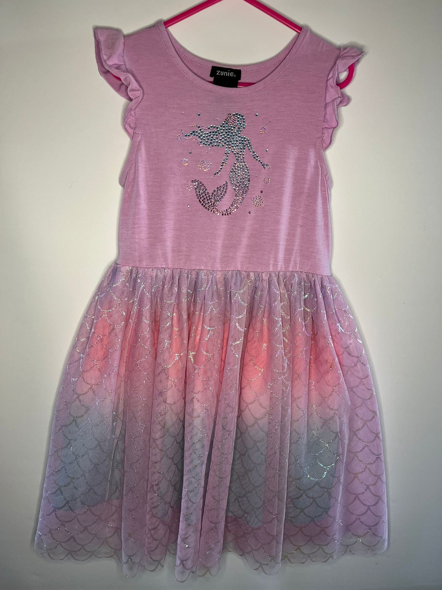 Pink and purple mermaid dress with tutu preloved little drums 
