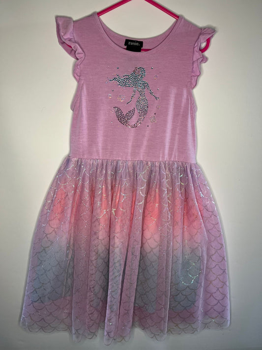 Pink and purple mermaid dress with tutu preloved little drums 