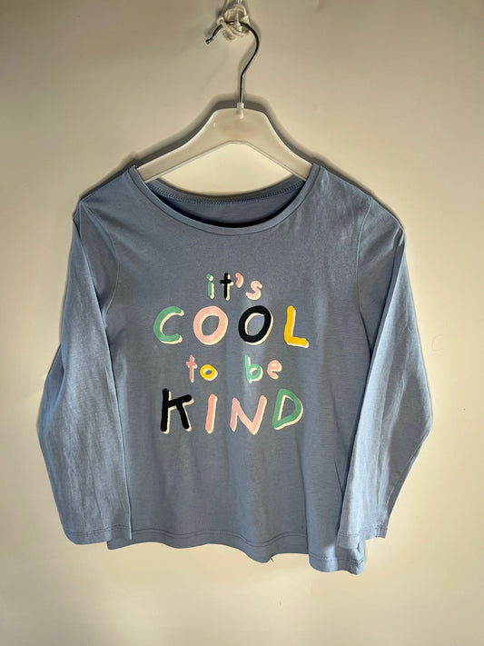 Blue long sleeve George top, little drums preloved 