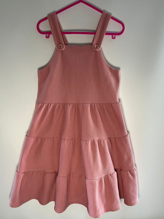 Pink corded thick dress size 5 to 6 years. Preloved - Little Drums.
