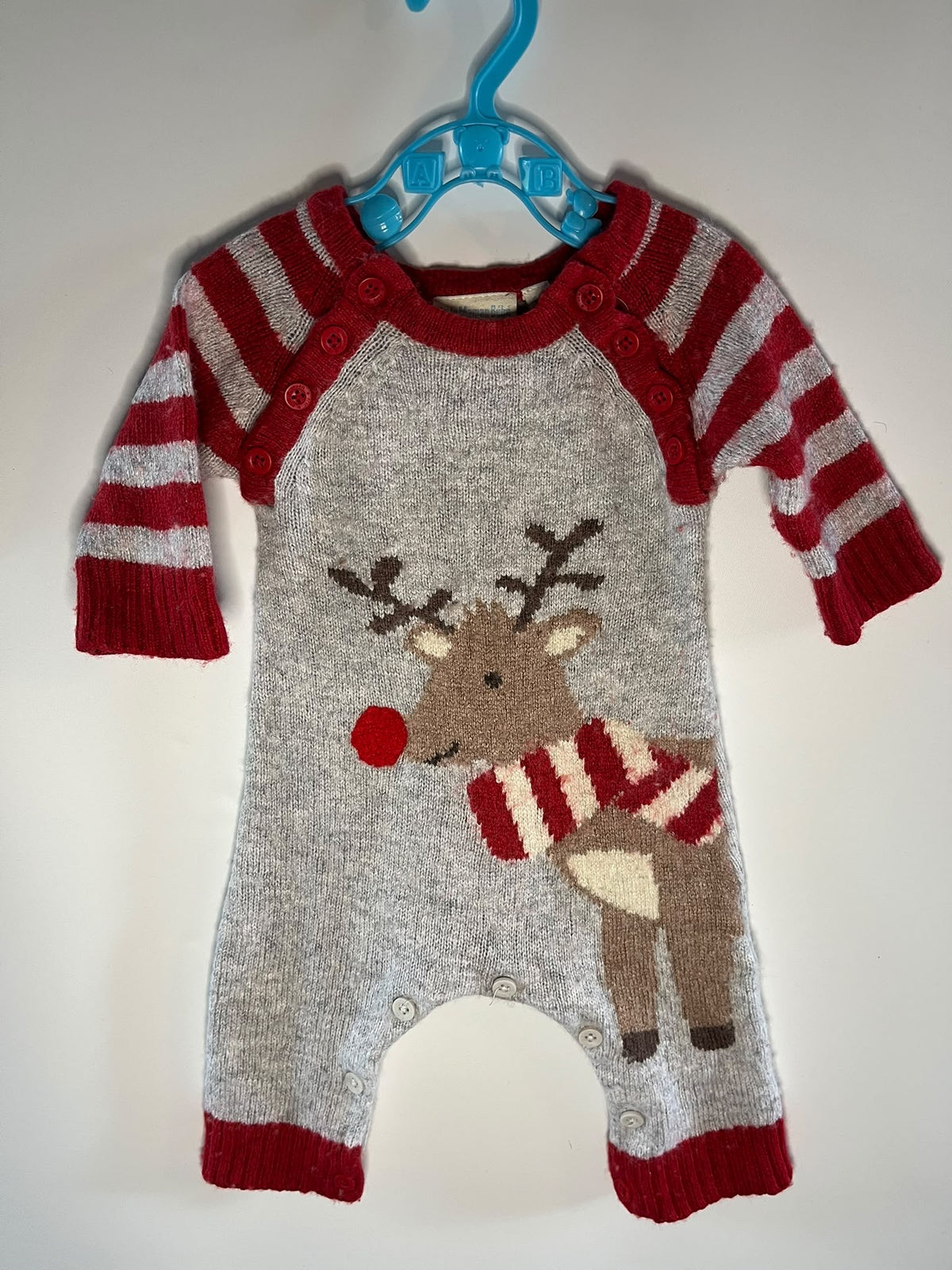 Jojo maman Bebe Christmas romper preloved little drums 