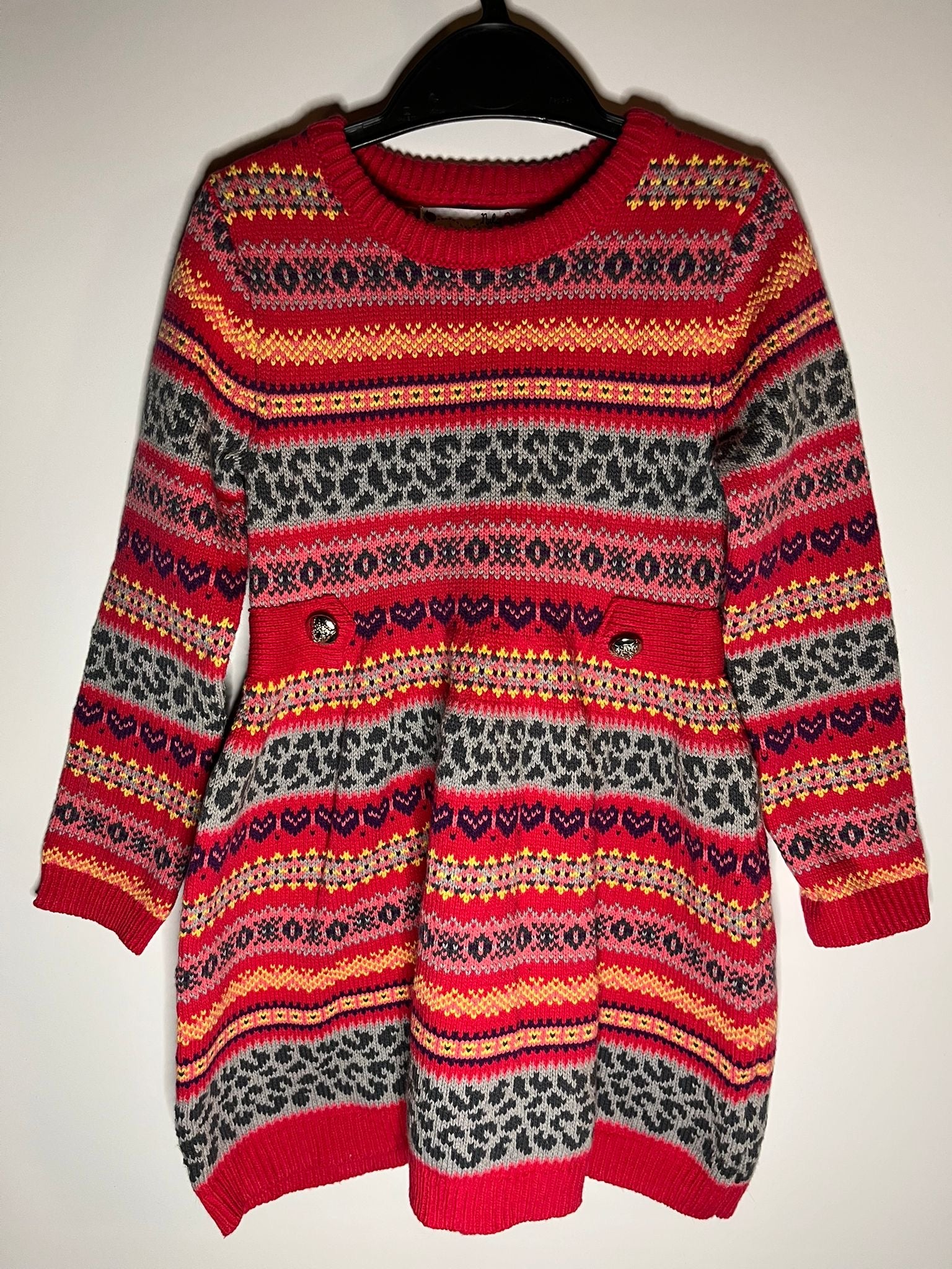 Preloved Nulabug pattern dress. Size 2 to 3 years. Little Drums