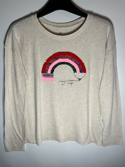 Gap preloved children clothing at little drums, long sleeve rainbow top 