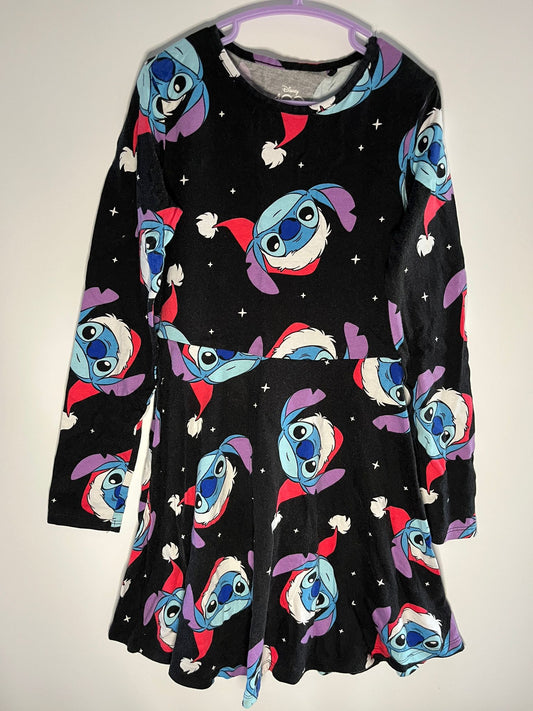 Preloved Tesco stitch Christmas dress size 9 to 10 years. Little Drums