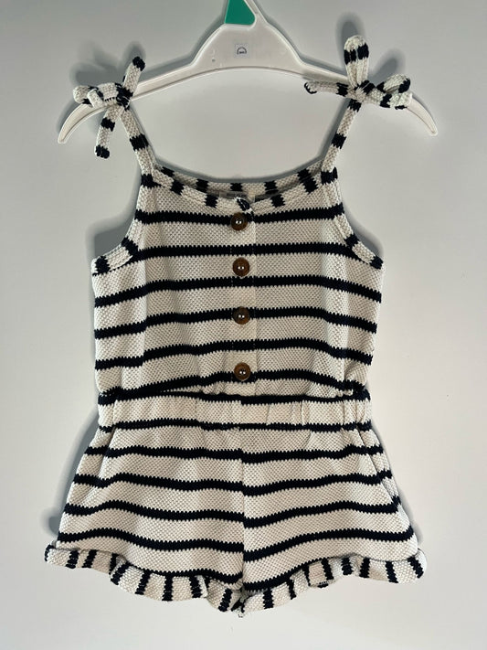 Preloved River Island black and white playsuit size 2 to 3 years. Little Drums